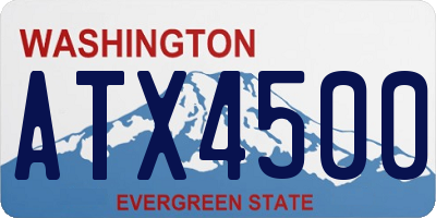 WA license plate ATX4500
