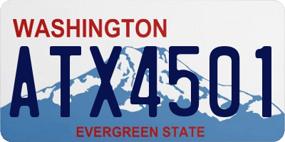 WA license plate ATX4501
