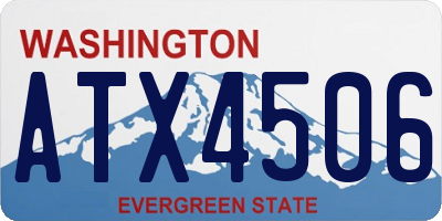 WA license plate ATX4506