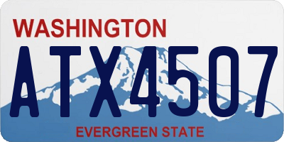WA license plate ATX4507