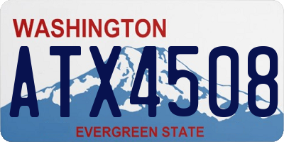 WA license plate ATX4508