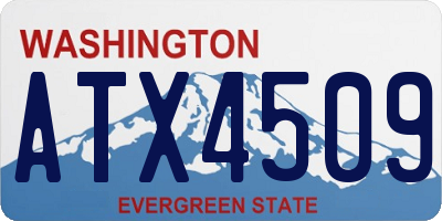 WA license plate ATX4509