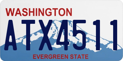 WA license plate ATX4511