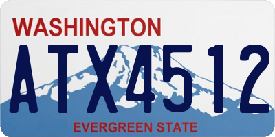 WA license plate ATX4512