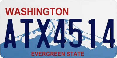 WA license plate ATX4514