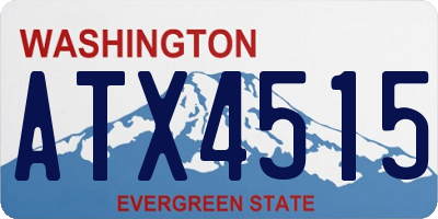 WA license plate ATX4515