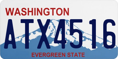 WA license plate ATX4516