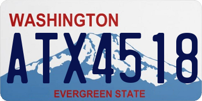 WA license plate ATX4518