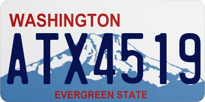 WA license plate ATX4519