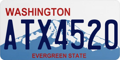 WA license plate ATX4520
