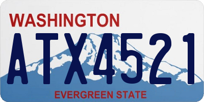 WA license plate ATX4521