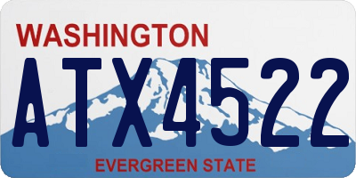 WA license plate ATX4522