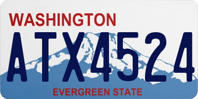 WA license plate ATX4524