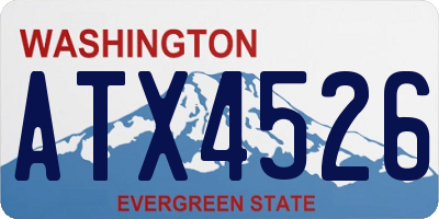 WA license plate ATX4526