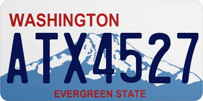 WA license plate ATX4527