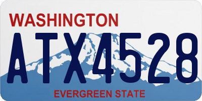 WA license plate ATX4528