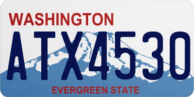 WA license plate ATX4530