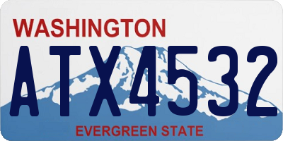 WA license plate ATX4532