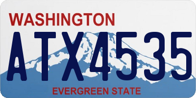 WA license plate ATX4535