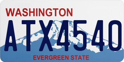 WA license plate ATX4540