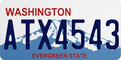 WA license plate ATX4543