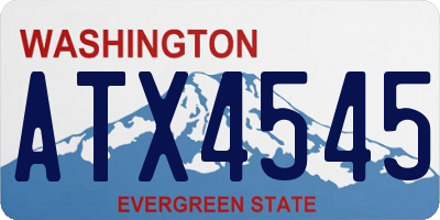 WA license plate ATX4545