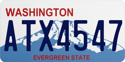 WA license plate ATX4547