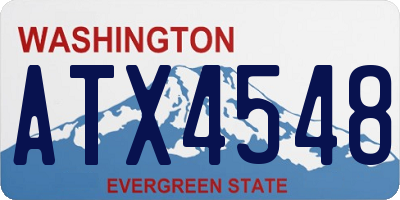 WA license plate ATX4548