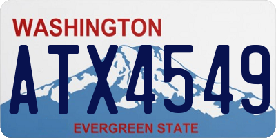 WA license plate ATX4549