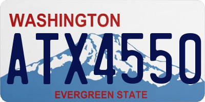WA license plate ATX4550