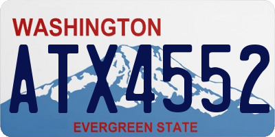 WA license plate ATX4552