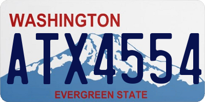 WA license plate ATX4554