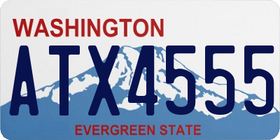 WA license plate ATX4555