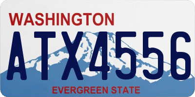 WA license plate ATX4556