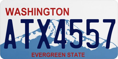 WA license plate ATX4557