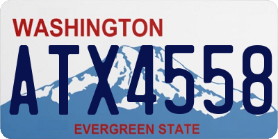 WA license plate ATX4558