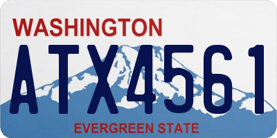WA license plate ATX4561