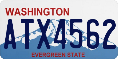 WA license plate ATX4562