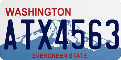 WA license plate ATX4563