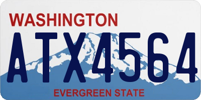 WA license plate ATX4564
