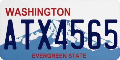 WA license plate ATX4565