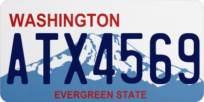 WA license plate ATX4569
