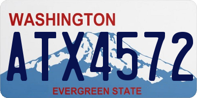 WA license plate ATX4572