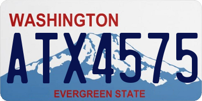 WA license plate ATX4575
