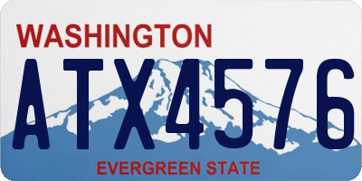 WA license plate ATX4576