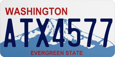 WA license plate ATX4577