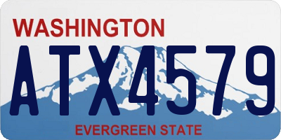 WA license plate ATX4579