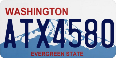 WA license plate ATX4580