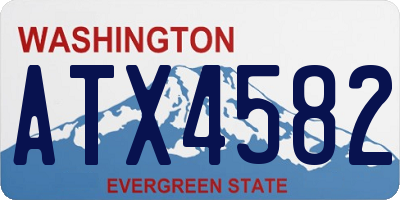 WA license plate ATX4582