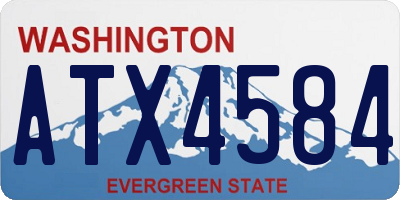 WA license plate ATX4584